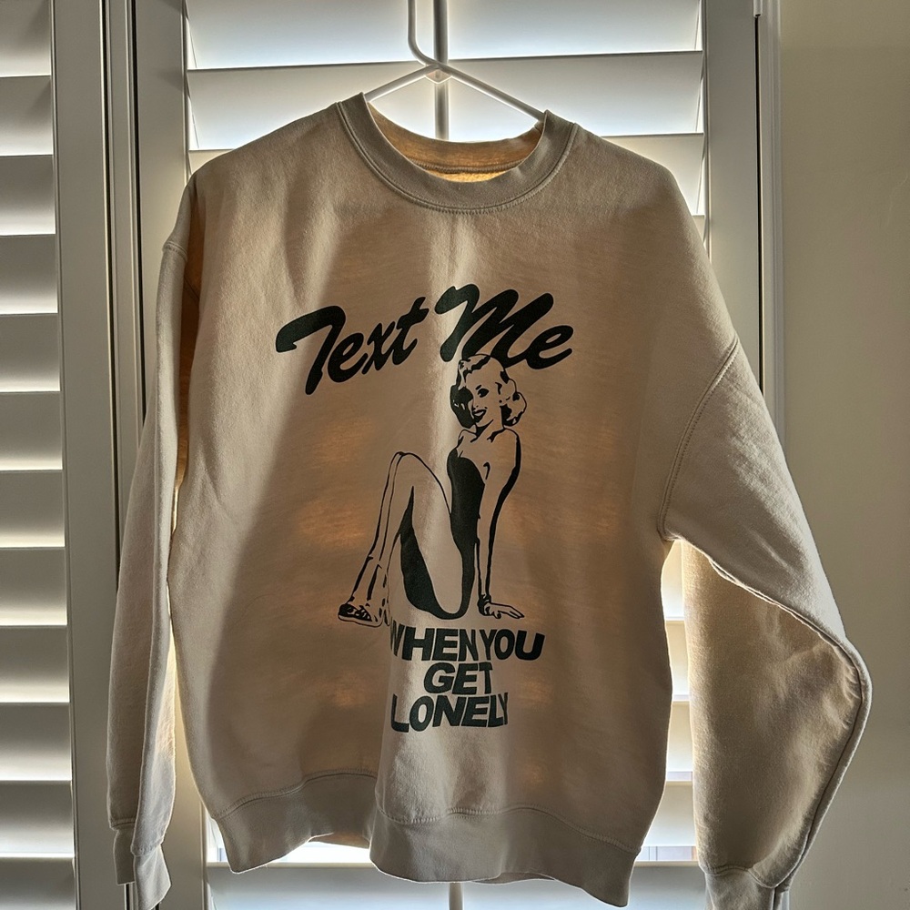 LONELY GHOST Text me When you get lonely crewneck